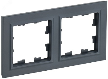 Рамка 2-м BRITE РУ-2-БрГ графит BR-M22-K53