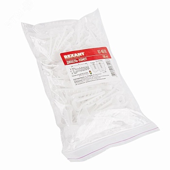 Дюбель-хомут 5-10 прямоуг. бел. (уп.100шт) 07-4610