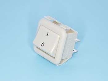 SWR-76 - Выключатель 220В 4 контакта 30х30мм, серый, крепление защелка