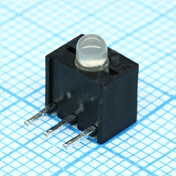 L-130WDT/1EGW - Светодиод 3мм с держателем/красный/625нм/8-30мкд/ - зеленый/568нм/8-25мкд/60°