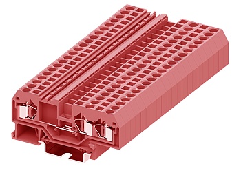 Проходная клемма 204953 - Проходная клемма, TA4-1-2, 3 точки подключения, тип фиксации провода: пружинный, номинальное сечение: 4 мм кв., 32A, 800V, ширина: 6 мм, цвет: красный, DIN 35