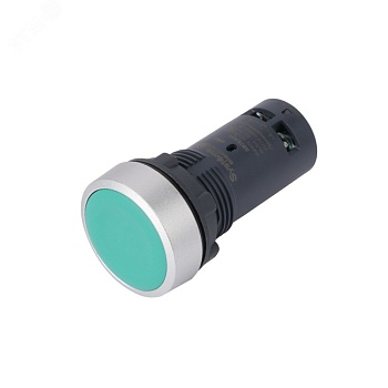 Кнопка SB7 моноблочная 22мм зеленая с возвратом, металл, 2НО, IP65 SB7EA33