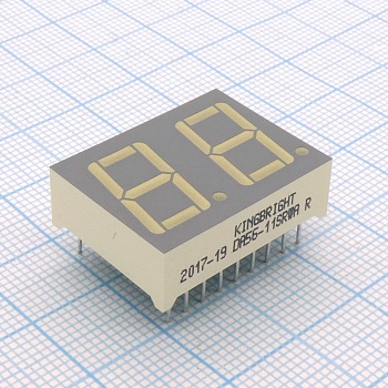 DA56-11YWA - 2-х разрядный индикатор 14,22мм/желтый/588нм/1.2-4.7мкд