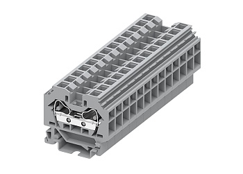 Проходная клемма 210901 - Проходная клемма, боковой подвод кабеля, TA10, тип фиксации провода: пружинный, номинальное сечение: 10 мм кв., 57A, 800V, ширина: 10 мм, цвет: серый, тип монтажа: DIN 35