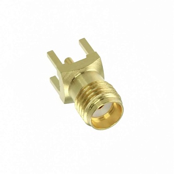 1-1478979-0 - Разъем SMA Коаксиальный, Прямое Гнездо, Пайка, Латунь  18ГГц, 50 Ом