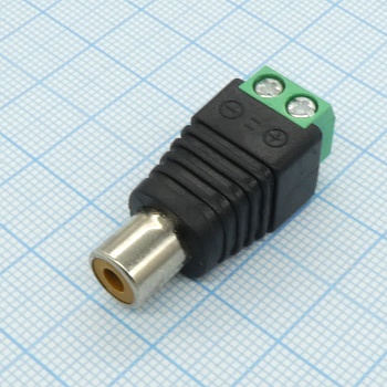 RCA гнездо клеммник - RCA гнездо, крепление кабеля под клеммник