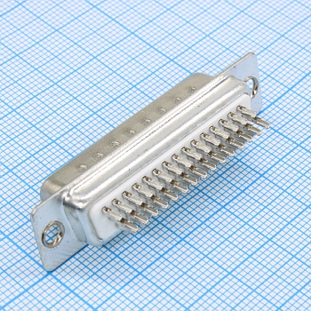 DS1035-44MWNSISS - D-SUB разъем высокой плотности, пайка на кабель, вилка, 44 контакта, цвет - белый