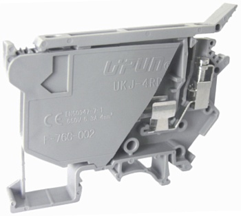 Предохранительная клемма UKJ-4RD/X DC24V(BK) - Предохранительная клемма, 5X20, с LED 24V, тип фиксации провода: винтовой, номинальное сечение: 4 мм кв., 6,3A, 800V, ширина: 8,2 мм, цвет: черный, тип монтажа: DIN 35