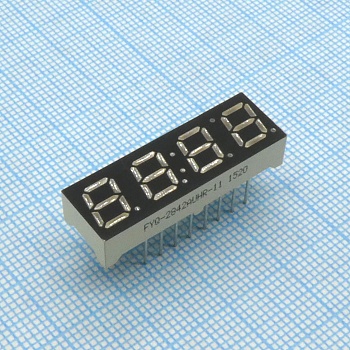 FYQ-2842AUHR-11 - 4-х разрядный индикатор 7мм/красный/640нм/30-60мкд/ОК
