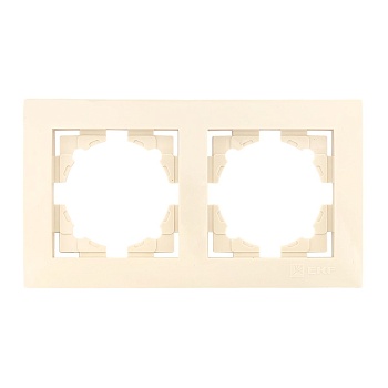Валенсия рамка 2-местная кремовая EWM-G-302-20