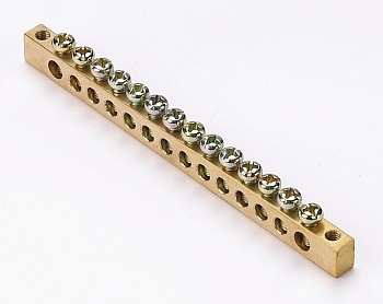 Шина нулевая 14 групп/крепеж по краям 6х9мм 32004DEK