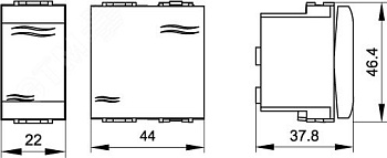 Переключатель 1-кл. 2мод. Brava 16А IP20 бел. 76012B