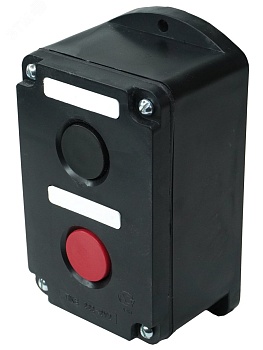 Пост кнопочный ПКЕ 222-2 У2 10А 660В 2 элемента черн. и красн. цилиндр накладной IP54 пост управления ET519076