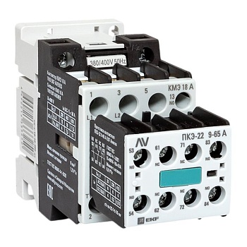 Комплект КМЭ 18А 1NO 400В АС с дополнительными контактами 2НО+2НЗ EKF AVERES ctr-s-18-10-400-av-22