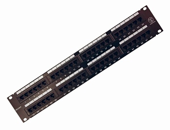 Панель коммутационная 19", 2U, 48 портов, UTP, RJ-45, CAT 5e 04-0022