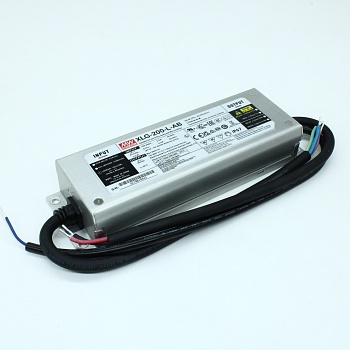 XLG-200-L-AB - AC-DC, 200Вт, стабилизатор тока, IP67, вход 90…305В AC, 47…63Гц, ККМ, выход 700…1050мА/142…285В (режим пост. мощности), изоляция 3750В AC, в кожухе 199х63х35.5мм, -40…+90°С (корпус), встр. потенциометр, димминг 3 в 1