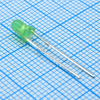 GNL-3012GD - Светодиод 3мм/зеленый/565нм/1-7мКд/зелёный60°