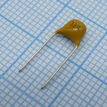 TS170R1H334K8BBB0R - Конденсатор керамический многослойный 0.33мкФ 50В X7R ±10% радиальный 5.08мм 125°C россыпь