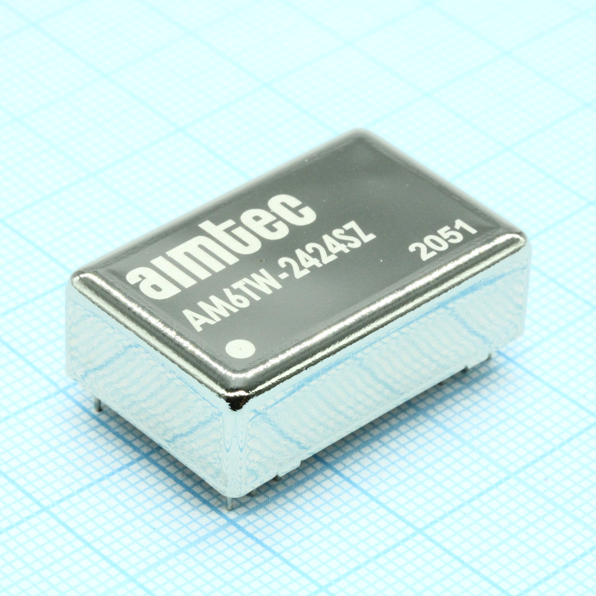 AM6TW-2424SZ - DC/DC, 6Вт, вход 9…36В, выход 24В/0.25А, изоляция 1500В DC, КПД 82%, максимальная емкостная нагрузка не более 68мкФ, DIP24, 31.75x20.32x10.16мм, -40…85°C, металл
