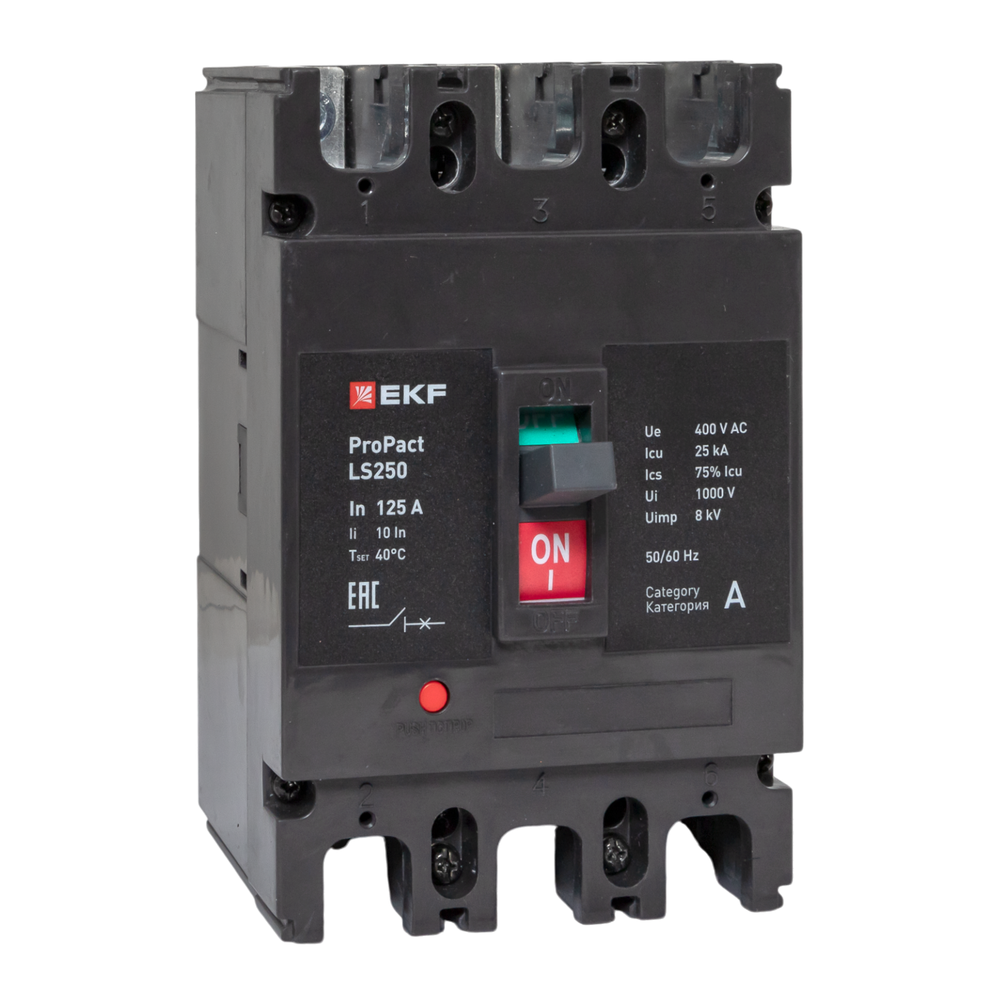 Автоматический выключатель LS250 25кА 3P 125А ProPact EKF