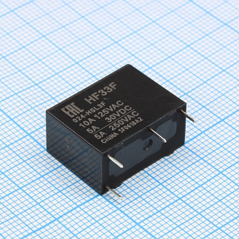 HF33F/024-HSL3F - Реле силовое 5А один контакт на замыкание катушка 24В