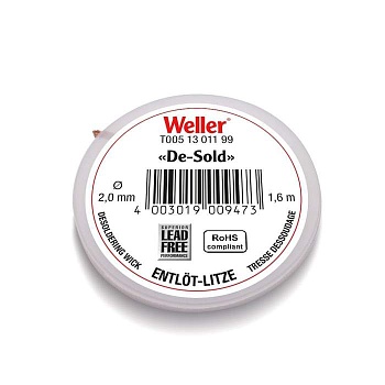 DESOLDERING WICK 2MM 1,6M - Оплетка для отпайки с флюсом, 2.0мм, длина 1.6м