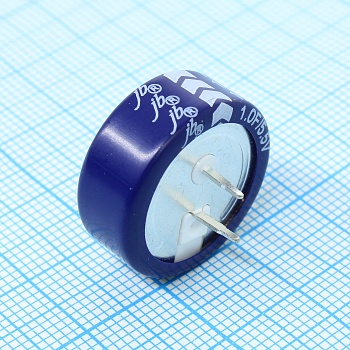 JGAC5R5D105Z050B - Суперконденсатор 1Ф 5.5В -20%...80% (20.5х7.4мм) радиальный 5мм 1000ч -25...+70°С