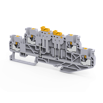 Клемма 2х-ярусная push-in 2,5 кв.мм разъед. OptiClip CPDLK-2,5-2L-MT-N-I-S-серый 331874
