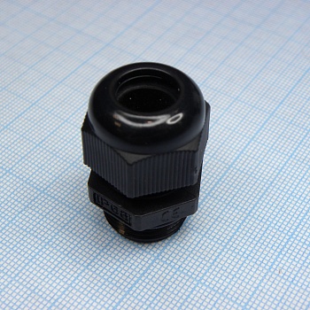 DDL-PG11P (black) - Кабель ввод, крепление на панель, гайка для крепления на панель приобретается отдельно