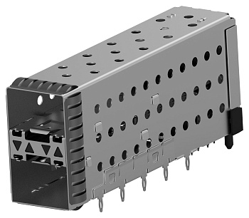 2007492-5 - Разъем SFP+ 40 контактов шаг 1.6мм угловой нажимной 40 проводов 2 порта коробка