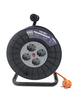 Удлинитель на катушке 4х20м с заземл. 6А IP20 3х0.75 TKE-SK20-075-Z