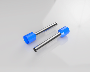 Наконечник 06.600.2627.0 - Наконечник кабельный, трубчатый, изолированный, удлиненный, S=2.5мм, L=24мм, синий