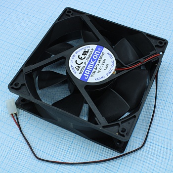 JF1238B1SR-R - Вентилятор 12В DC, 0.8А, 3200об/мин., 229.5м3/час, 120х120х38мм, сдвоенный подшипник качения, функция Restart