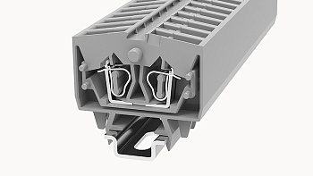 Проходная клемма WS2.5-DIN15-01P-11 - Проходная клемма, тип фиксации провода: пружинный, номинальное сечение: 2,5 мм кв., 24А, 800V, ширина: 5 мм, цвет: серый, тип монтажа: DIN15