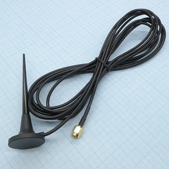 ANT GSM BY-GSM-12 SMA-M 3M - Внешняя антенна GSM 900/1800МГц, кабель с SMA-M разъемом, длина 3м., 89мм, 3dBi, крепление магнит