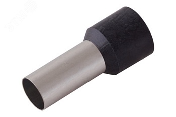 Наконечник штыревой втулочный изолированный F-16 мм 25 мм2 (НШВи 25-16) черный 08-0833
