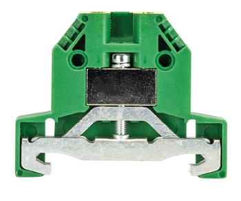 Клемма заземл. 9700A/6 SL2 S35 - Заземляющая клемма, тип фиксации провода: винтовой, номинальное сечение: 4 мм кв., 800V, ширина: 6 мм, цвет: желто-зеленый, тип монтажа: DIN 35