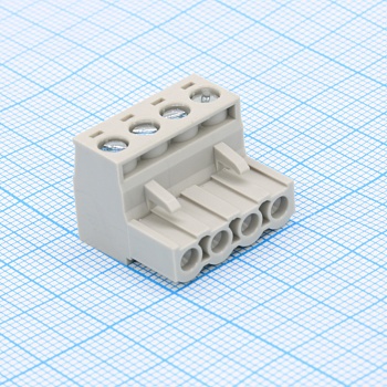 WJ2EDGK-5.0-04P-11-00A - Разъем клеммный винтовой на кабель 4 контакта шаг 5 мм