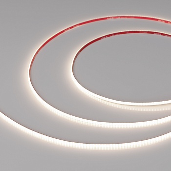 Лента COB-X400-3mm 24V Day4000 (4.8 W/m, IP20, CSP, 5m) 039734 - Лента COB сплошной засветки без видимых светодиодов. Светодиоды CSP 400 шт/м. Цвет свечения ДНЕВНОЙ 4000K, высокий индекс цветопередачи CRI>90, угол 180°. Мощность 4.8 Вт/м, питание 24 В. Ра