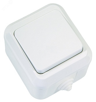 Выключатель 1-кл. ОП 10А IP44 п/герм. бел. 18300