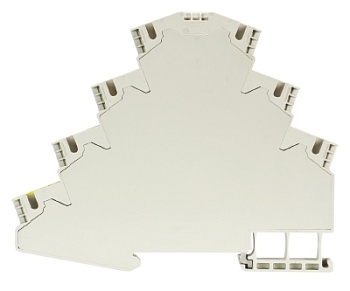 Клемма этажн. заземл. WKF 4 3D/SL - Клемма для подключения эл.двигателей, этажная, тип фиксации провода: пружинный, номинальное сечение: 4 мм кв., 28V, 800V, ширина: 6 мм, цвет: серый, тип монтажа: DIN 35