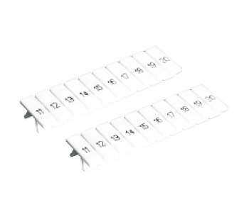 Маркировочные шильдики UZBM 4-10 - Маркировочне шильдики (полоска 10 шильдиков), для клемм UKJ-1.5, чистая, цвет: белый