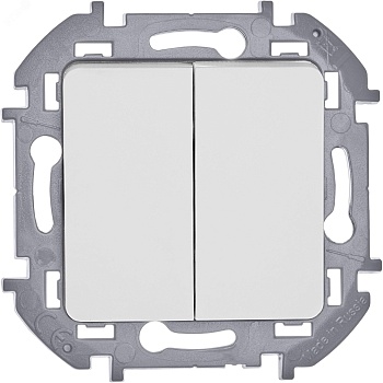 Выключатель 2-кл. Inspiria 10А IP20 250В 10AX механизм бел. Leg 673620