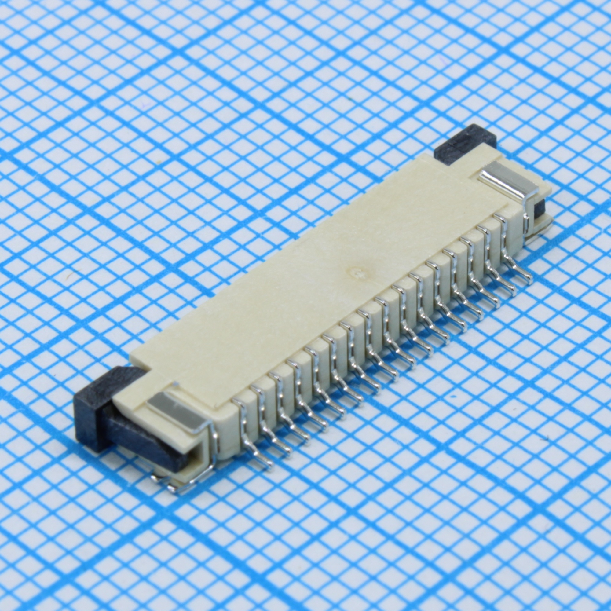 L-KLS1-1240D-2.5-16-T-U-R - Разъем для плоского шлейфа 16 контактов шаг 1.0мм высота 2.5мм