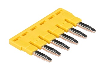 Соед. мостик IVB WKF 4-6 - Соединительная перемычка, втычная, изолированная, 6 полюсов, для клемм 4 мм кв., шаг 6 мм, цвет: желтый