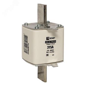 Плавкая вставка ППН-39 630/315А габарит 3 EKF