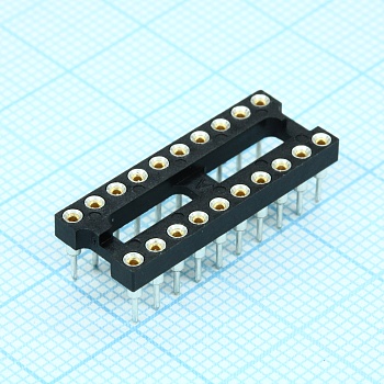 2-1571552-6 - Панель DIP 20 контактов шаг 2.54мм монтаж в отверстие туба