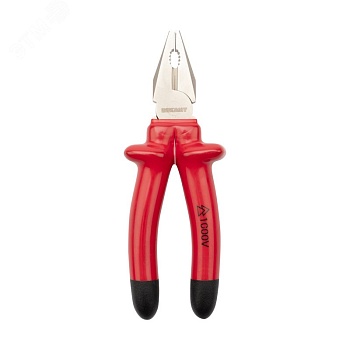 Плоскогубцы 200мм, диэлектрические - услиленные рукоятки, изолированные до 1000В, высокоуглеродистая сталь CrV