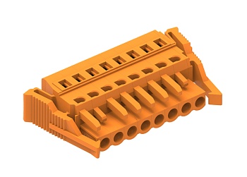 Розеточный разъем на кабель 458122/050 - Розеточный разъем, прямой, на кабель, шаг: 5.08 мм, 22 полюса, фиксация провода пружинная, исполнение: с пластиковыми защелками, 320V, 12A, цвет: оранжевый Розеточный разъем на кабель 458122/050 - Розеточный разъем, прямой, на кабель, шаг: 5.08 мм, 22 полюса, фиксация провода пружинная, исполнение: с пластиковыми защелками, 320V, 12A, цвет: оранжевый