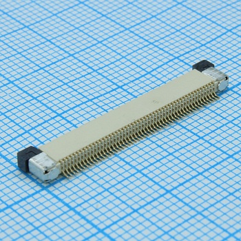 DS1020-09-50VB8B-R - FPC разъем для шлейфа на плату, поверхностный монтаж 50 контактов шаг 0.5мм